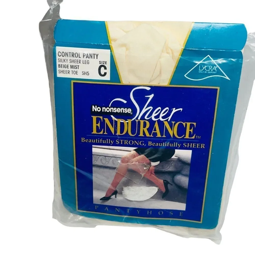 10/$25🦋 NWT No Nonsense Sheer Endurance Beige Mist Control Pantyhose - Size C